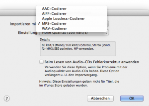 Dateiformat auswählen