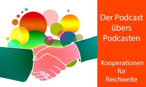 Händedruck der für Kooperation im Podcast steht