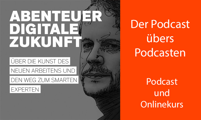 Podcastcover digitale Zukunft mit Porträt Marcus Klug und Podcast-Titel
