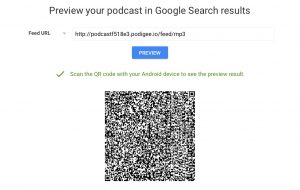 QR-Code für Google-Podcast-App-Ansicht für Android-Handys