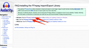 FFmpeg Import/Export Bibliothek herunterladen