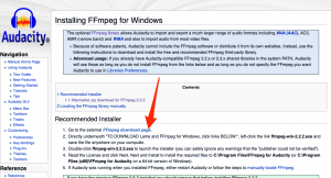 zur Downloadseite FFmpeg-Bibliothek