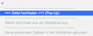 Screenshot Episode anlegen – Datei hochladen